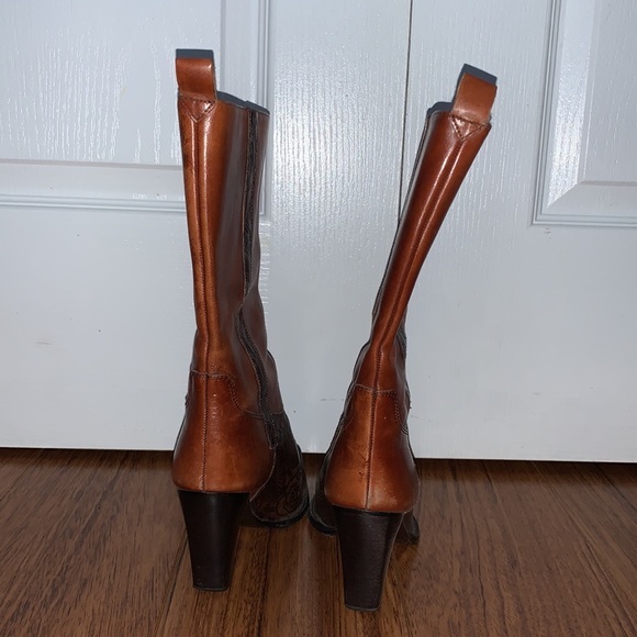 Antonio Melani Vintage Brown Cowboy Boots - 6M - Picture 3 of 5